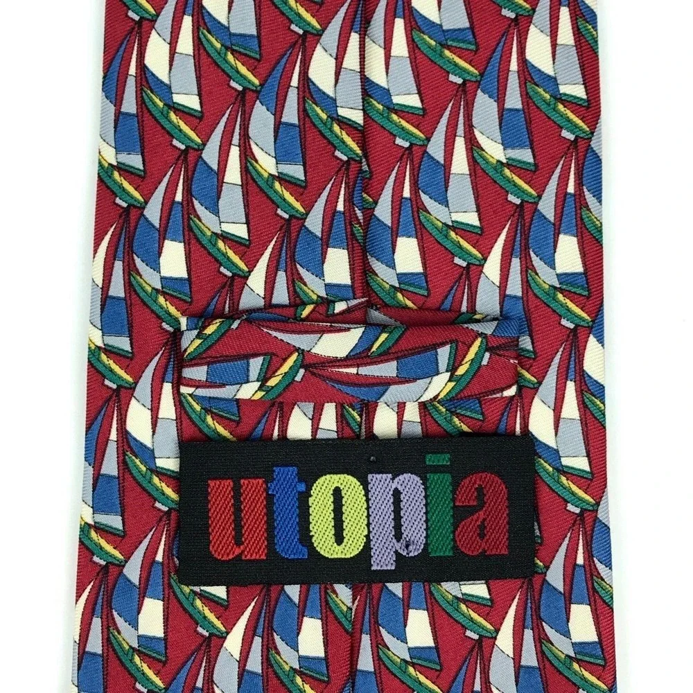Utopia Men's Tie Handmade Colorful Sailboat Boat Nautical Novelty Necktie 56